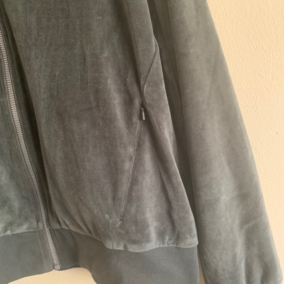 Olive Green Zipup Sweatshirt - Picture 6 of 8